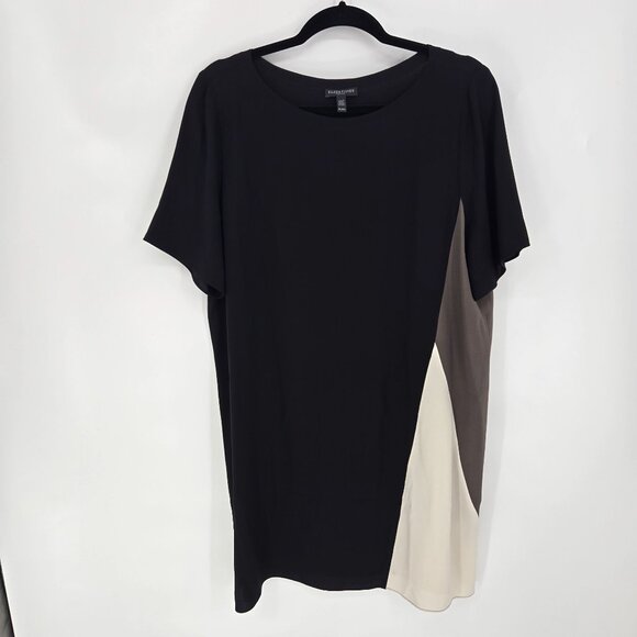 Eileen fisher womens size Petite Large color block silk short sleeve shift dress - Picture 11 of 11